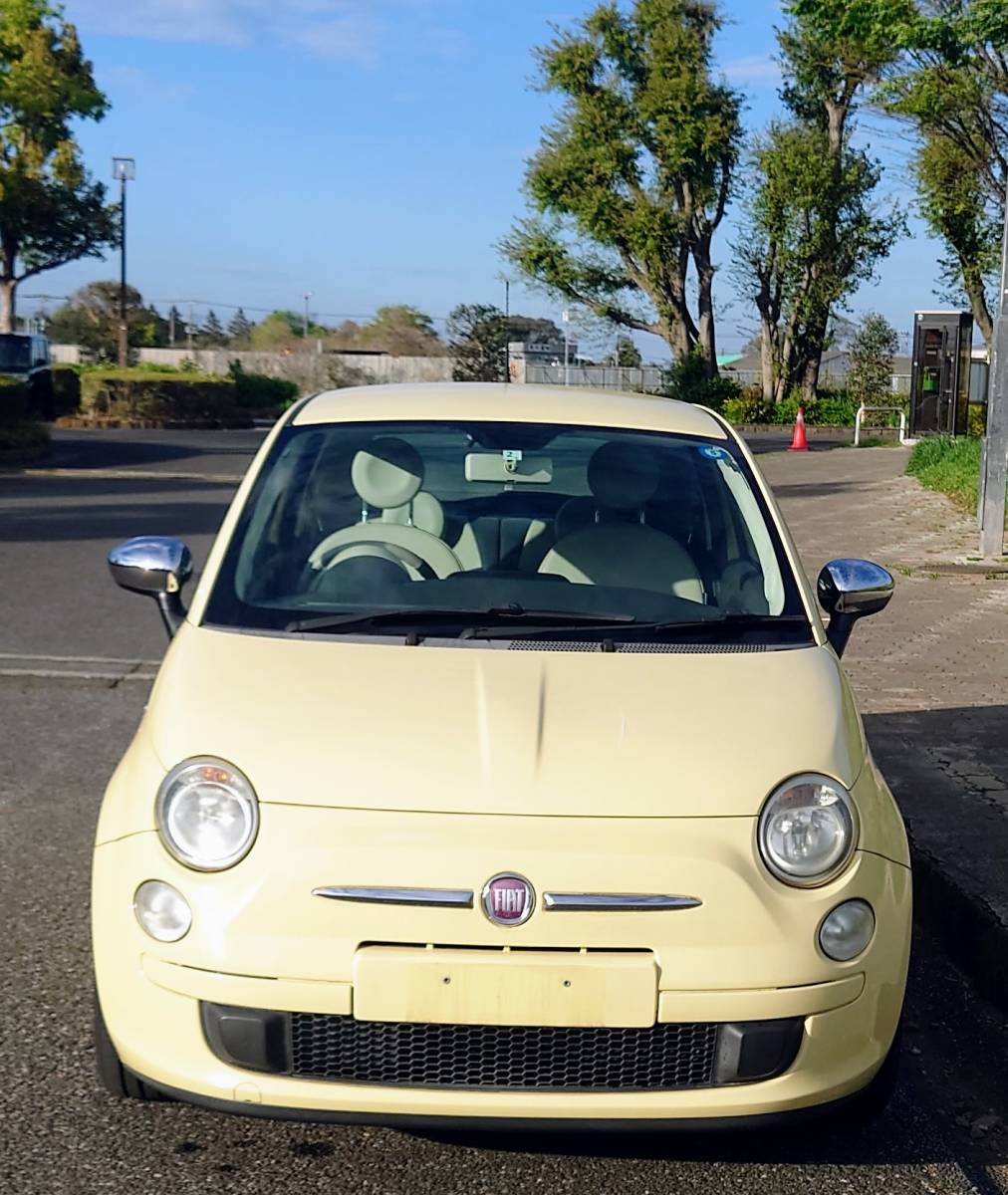 得価,HOT 平成22年2月 FIAT500 1.2 8V バニライエロー 150台限定車 走行52000km ワンオーナー タイミングベルトその他交換ディーラー 予備検査2年付