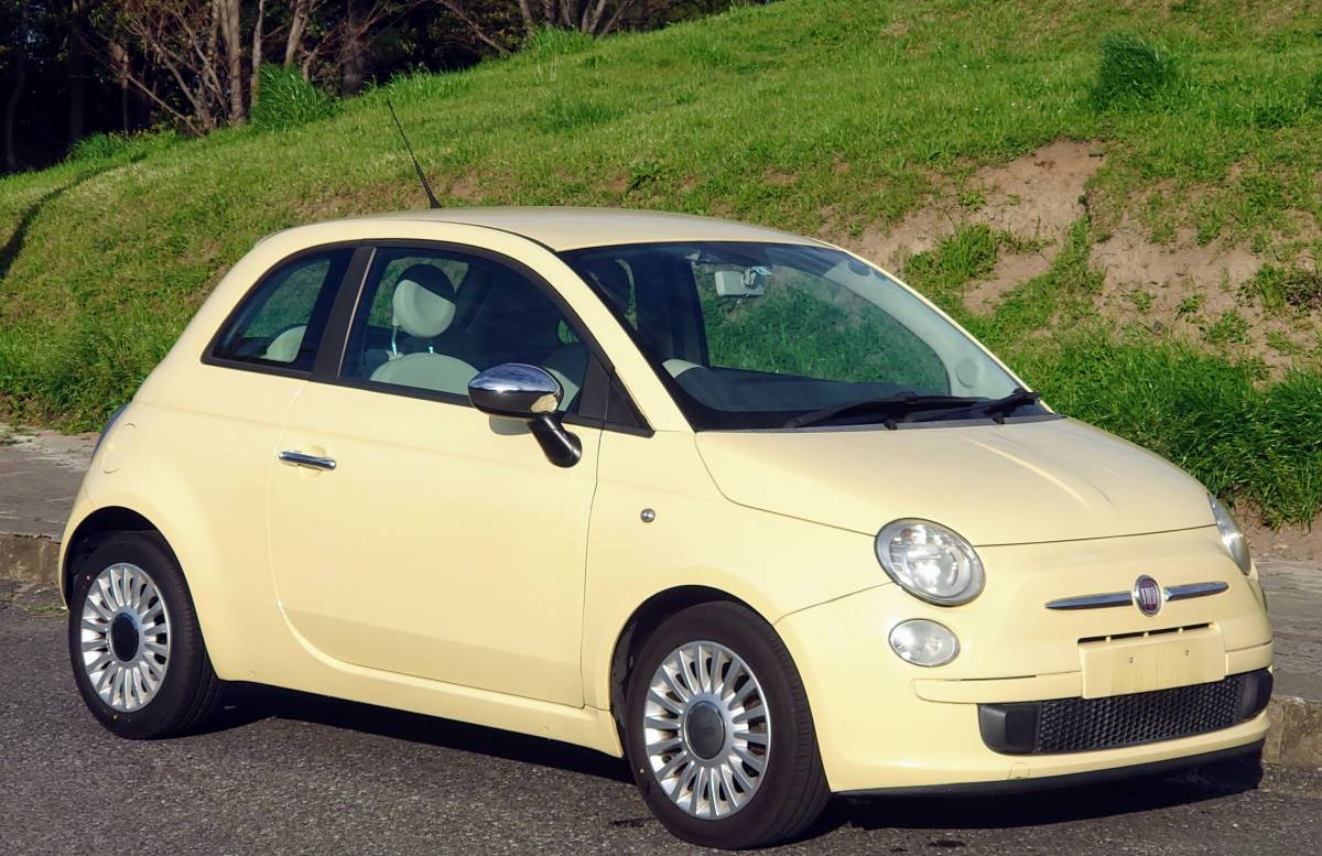 得価,HOT 平成22年2月 FIAT500 1.2 8V バニライエロー 150台限定車 走行52000km ワンオーナー タイミングベルトその他交換ディーラー 予備検査2年付