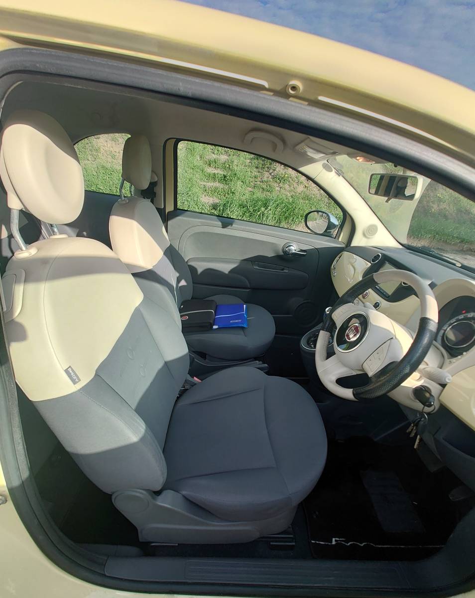 得価,HOT 平成22年2月 FIAT500 1.2 8V バニライエロー 150台限定車 走行52000km ワンオーナー タイミングベルトその他交換ディーラー 予備検査2年付