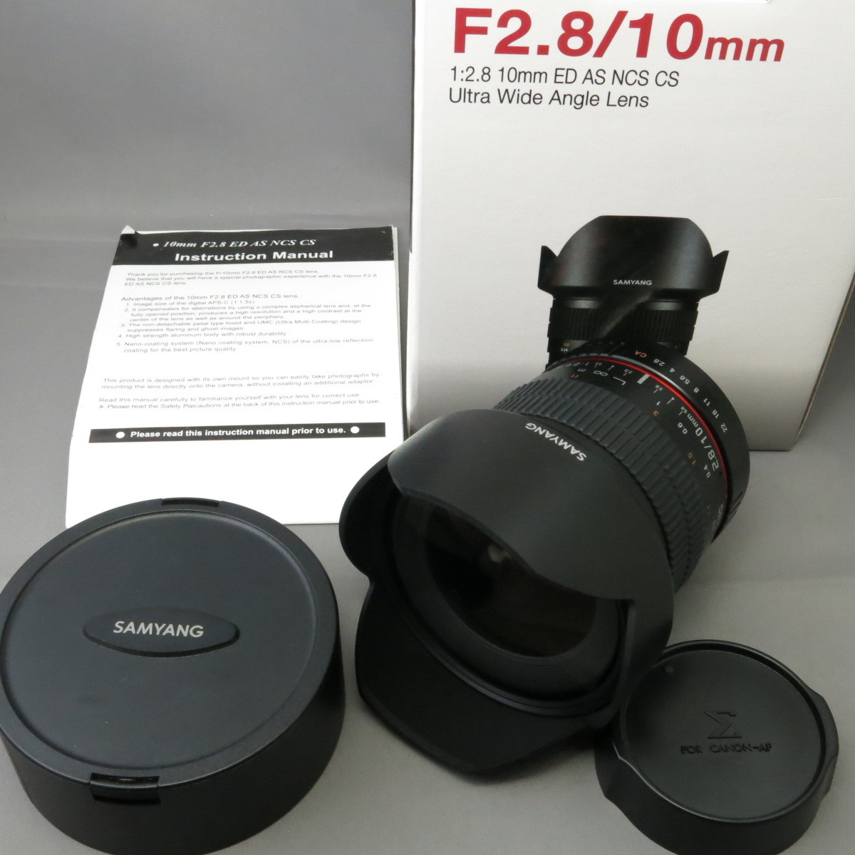 10mm SAMYANG F2.8 (Canon EF CanonEF-Mマウント 【新品同様】SAMYANG