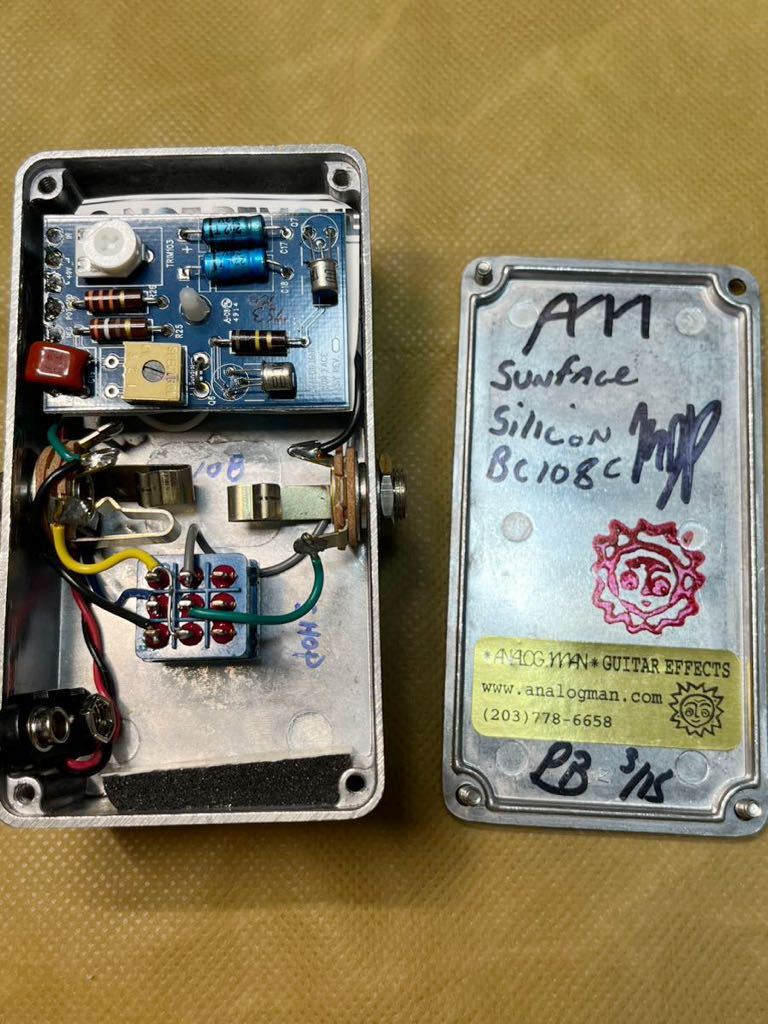 Analog Man SUN FACE BC108 Fuzz ファズフェイス Perf and PCB Effects