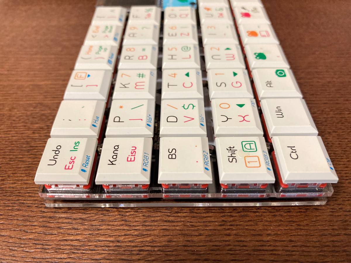 片手キーボード Froggy 中古 LED付き 完成品 左手 自作系 (USB 