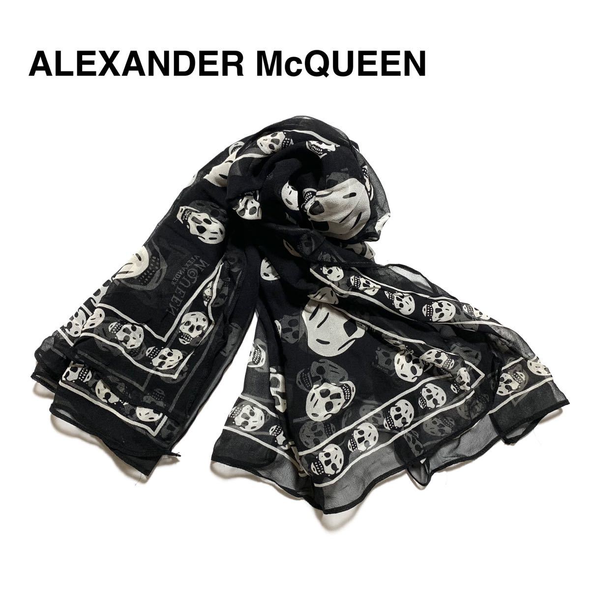 ☆アレキサンダーマックイーン ALEXANDER McQUEEN スカル柄 大判