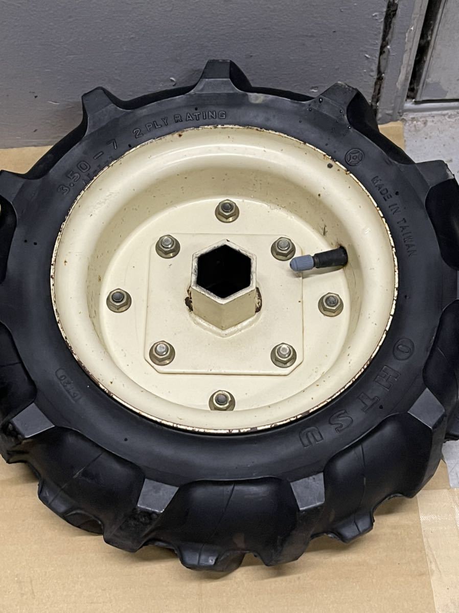 管理機＊耕運機用 ホイール付きタイヤ 2本セット 管理機・耕運機の