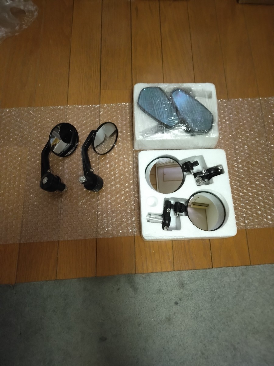バーエンドミラー 3set ジャンク扱いでお願いします！ミラー 街道レーサー 旧車 カフェレーサー z2 sr 883 tr bsa トライアンフ kh マッハ