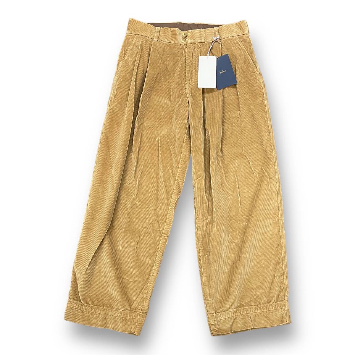 定価45100円 新品 ● Kolor 22AW 細畝 コーデュロイ ワイド パンツ トラウザー カラー 22WCM-P11110 ベージュ 3