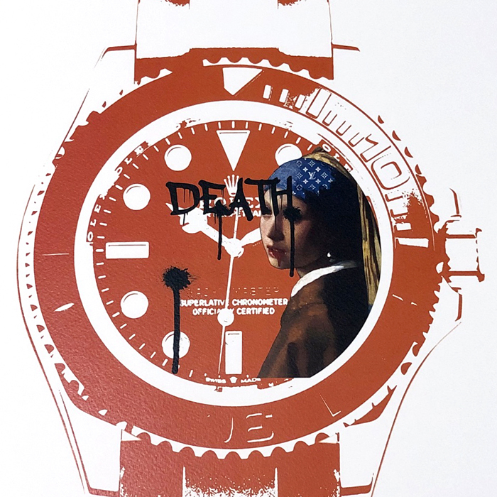 ラスト1！ 世界限定100点　正規品DEATH NYC ポップアート　ロレックス 世界限定100枚 DEATH NYC フェルメール「真珠の耳飾りの少女」ROLEX
