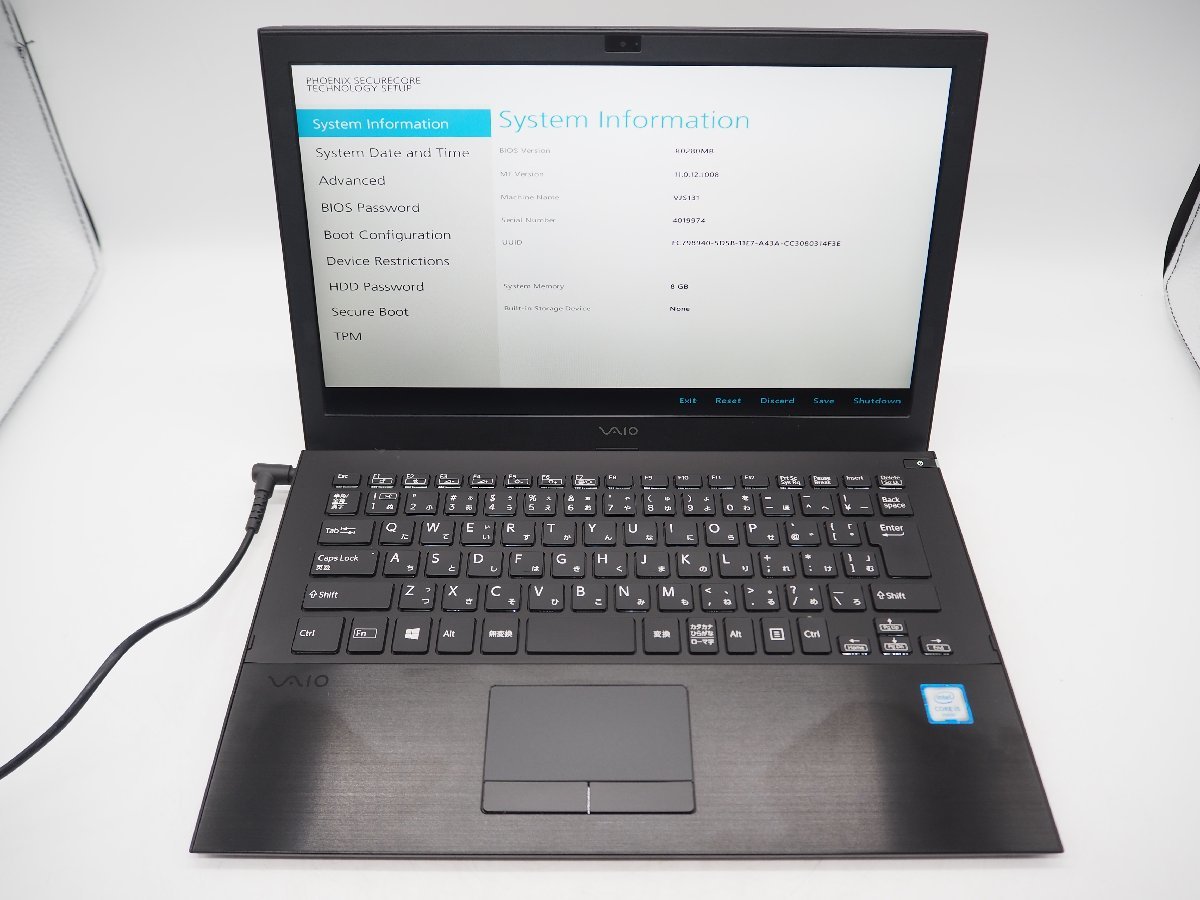 Y4204】【Z3530】☆SONY☆VAIO VJS131C11N□Core i5-6200U 2.30GHz
