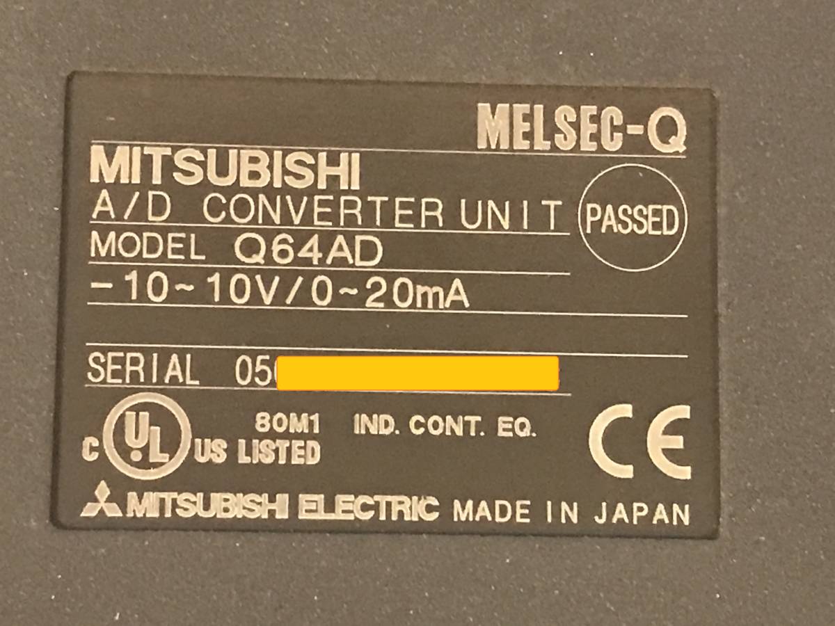 M1199] MITSUBISHI 三菱 Q64AD アナログ－デジタル変換ユニット 動作