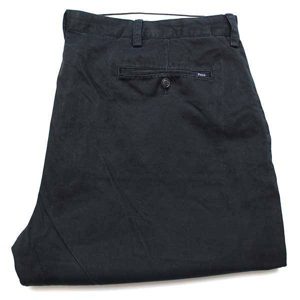 ★00s ポロ ラルフローレン CLASSIC FIT コットン チノパン 黒 w42 L30★137 オールド クラシック トラウザーズ ワイド ビッグサイズ