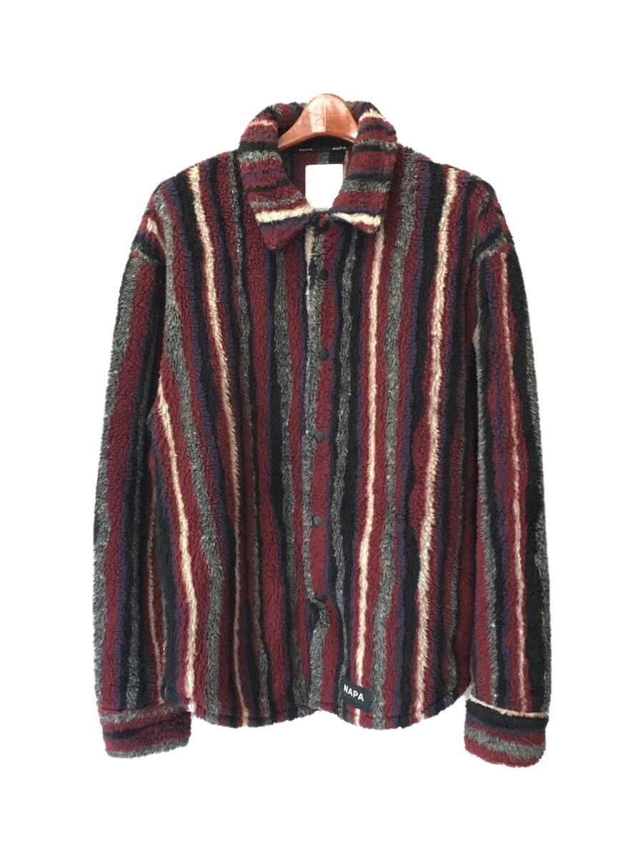 NAPAPIJRI◆by martine rose/stripe fleeceフリースジャケット/M/ポリエステル/BRD/ストライプ