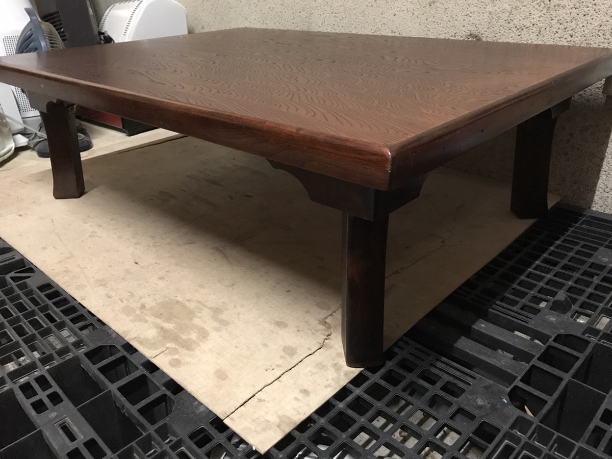 木製 座卓 ローテーブル ちゃぶ台 脚折りたたみ可 昭和レトロ 幅105cm