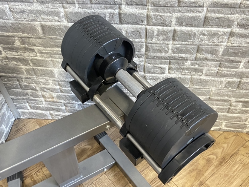 NUO 引取限定 NUO FLEXBELL 32kg 可変式ダンベル 専用スタンド付 