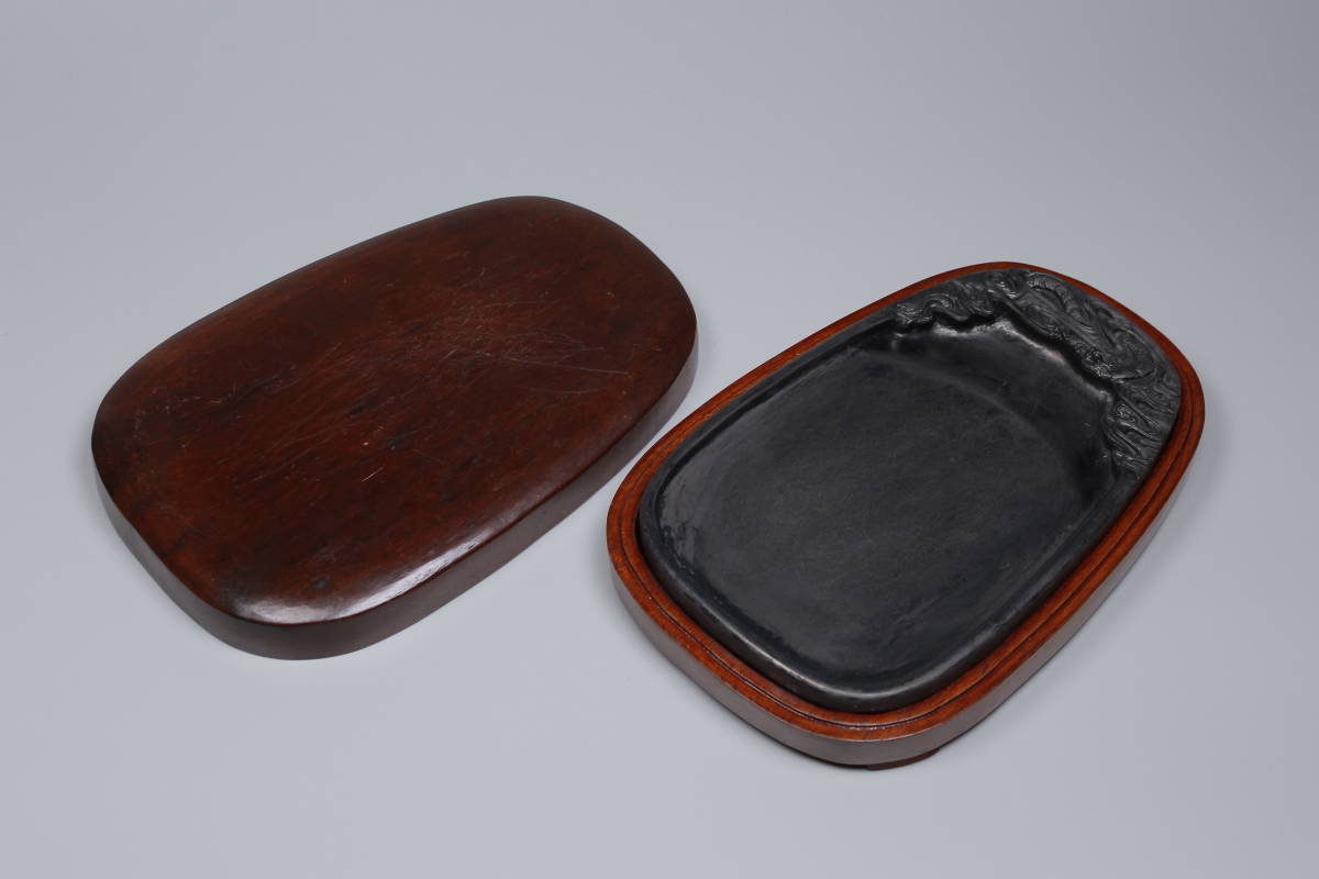 ☆時代物☆中国☆端渓硯☆木箱入り☆書道 時代物☆中国☆端渓硯☆木