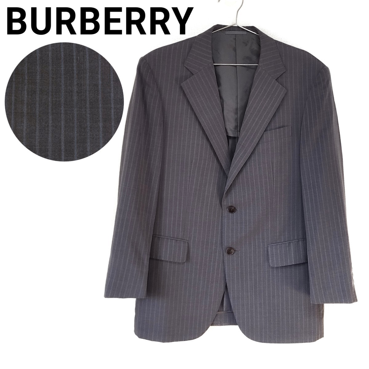美品 BURBERRY LONDON バーバリー テーラードジャケット スーツ 薄手 