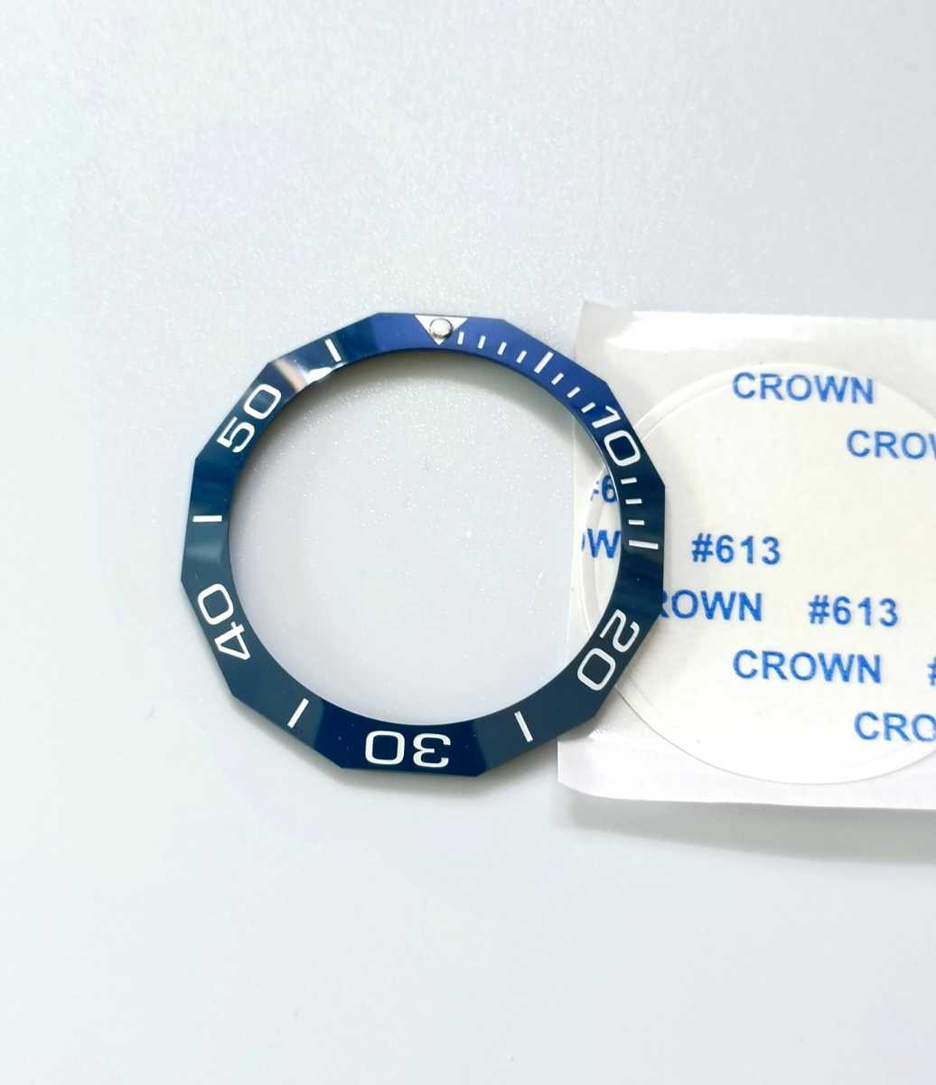 腕時計 修理交換用 社外部品 セラミック ベゼルインサート ネイビーブルー 【対応】タグホイヤー アクアレーサー WAY201 FT TAG HEUER