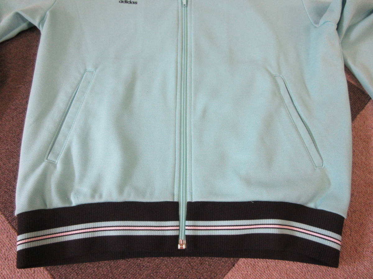 80s90s adidas ジャージ M ミントグリーン デサント 日本製 トラック 