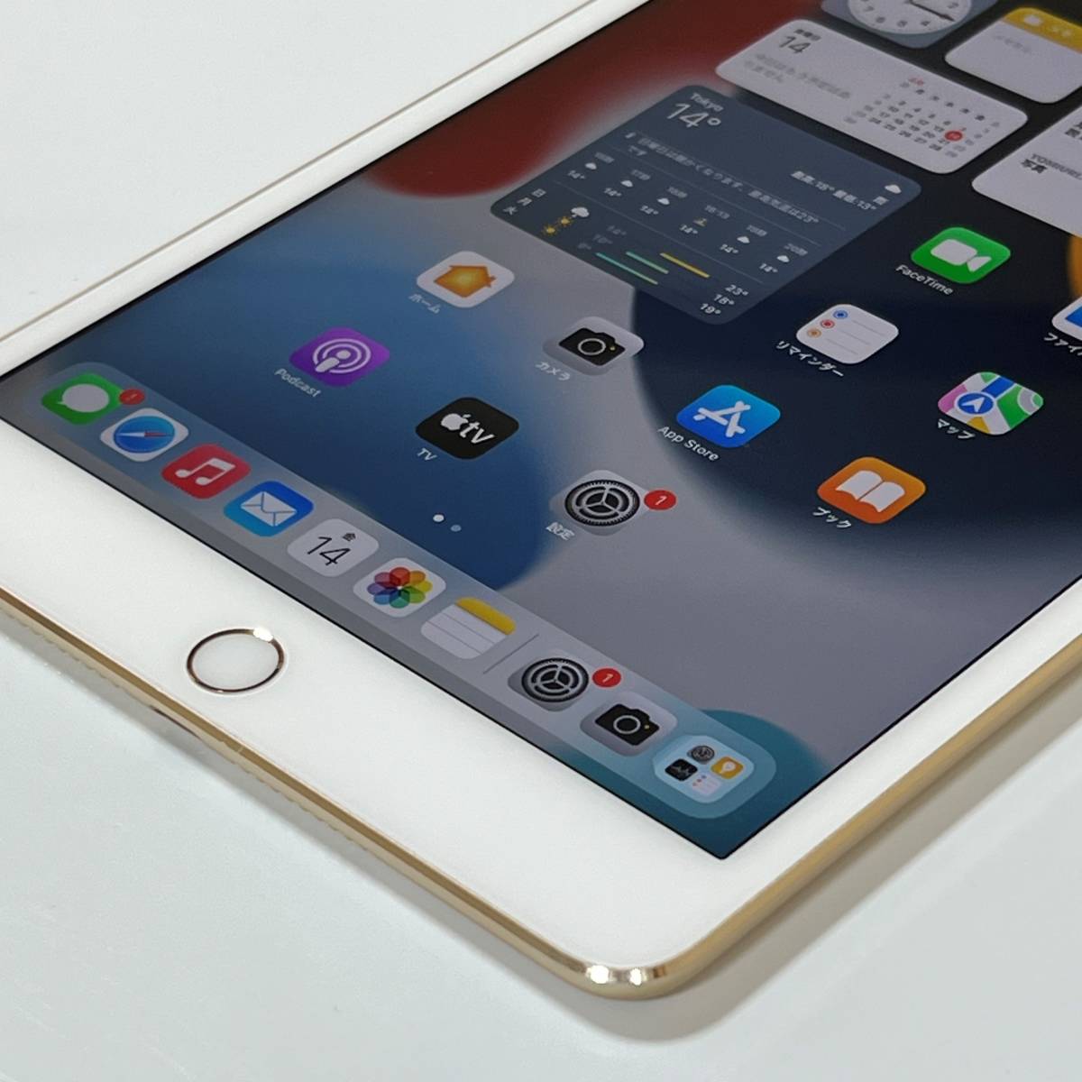 Apple iPad mini 4 ゴールド 128GB MK9Q2J/A Wi-Fiモデル iOS15.7.3 