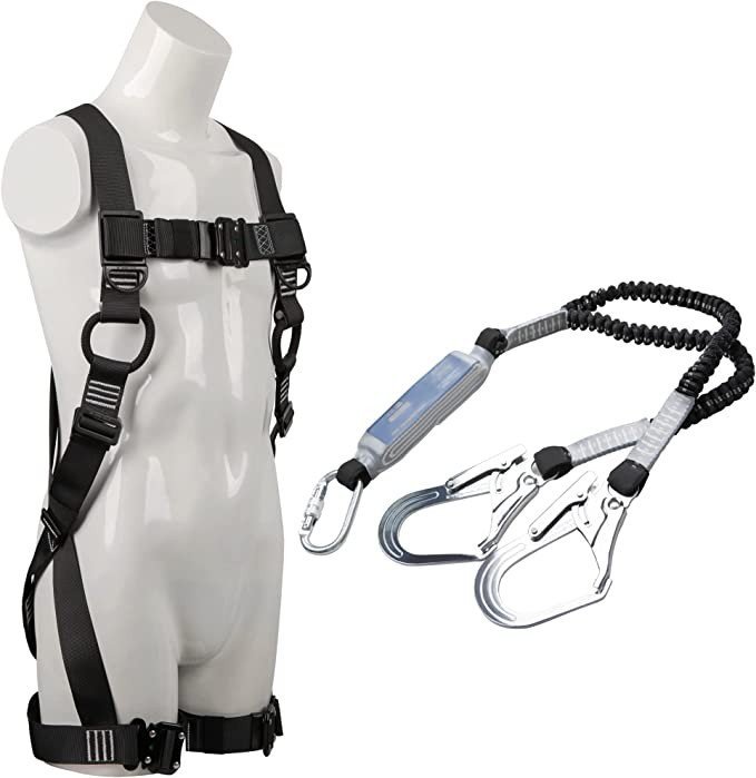 【未使用品】AIVEI 新規格墜落防止用器具 フルハーネス安全帯ランヤード2丁掛け[使用可能質量100kg] 030082　IT34Q8ZMDS48