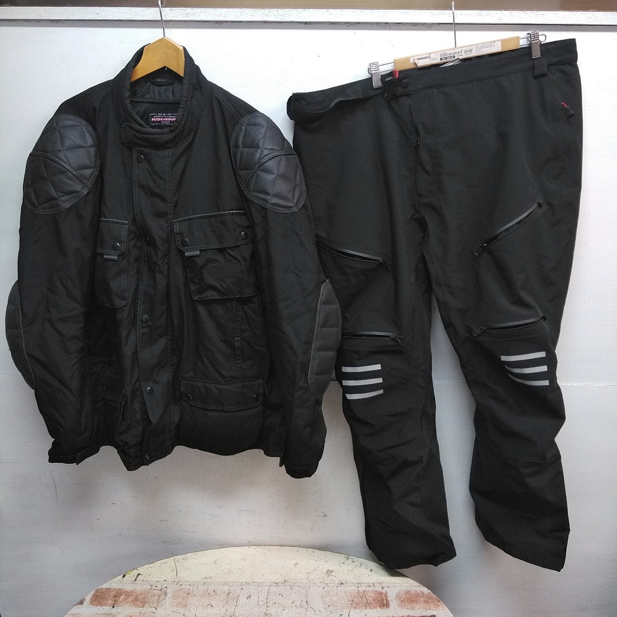 コミネバイクウェアセットアップ黒5XL　07-911 03-815【送料100サイズ】