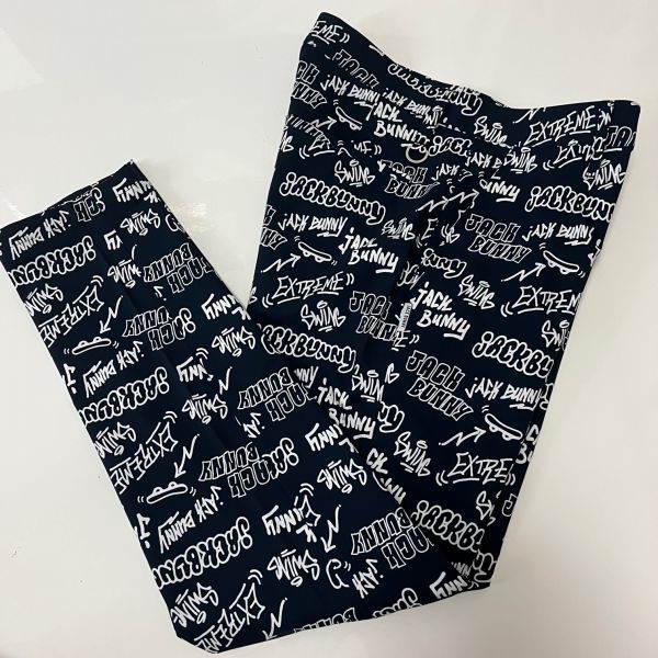 【Jack Bunny!! By PEARLY GATES】 ジャックバニー メンズ ロングパンツ (ストレッチ性・総柄グラフィック)≪サイズ6≫