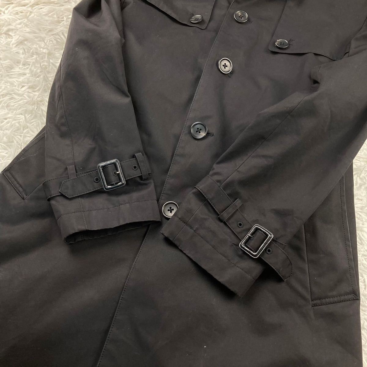 ウトレット 値段 PS Paul Smithトレンチコート L大きいサイズ 黒