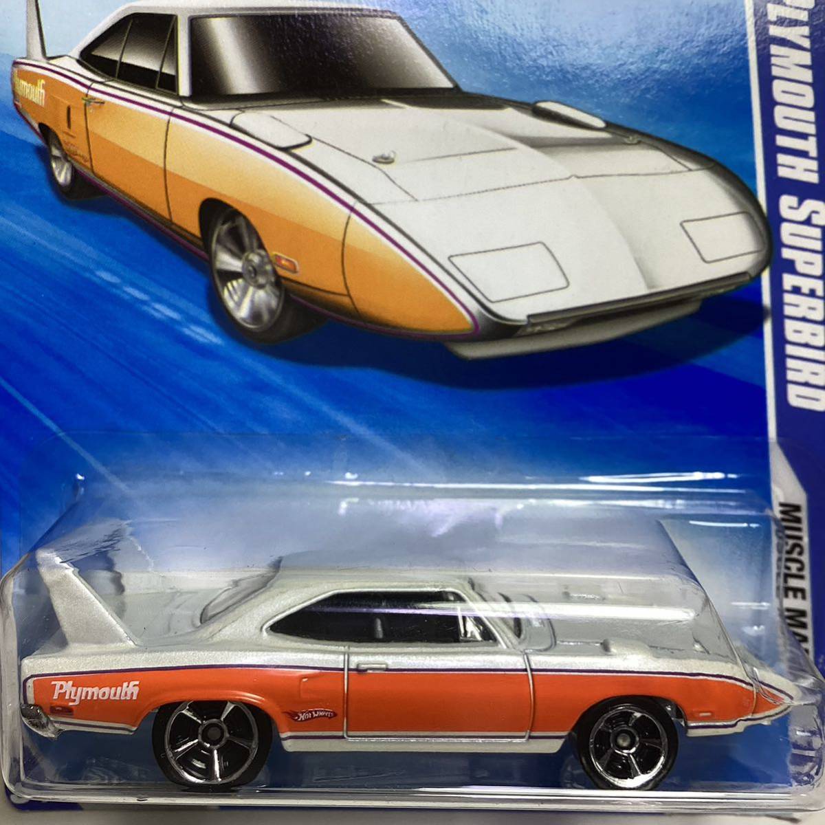 ☆ホットウィール☆ '70 プリマス　スーパーバード　オレンジ　白　Hot Wheels 