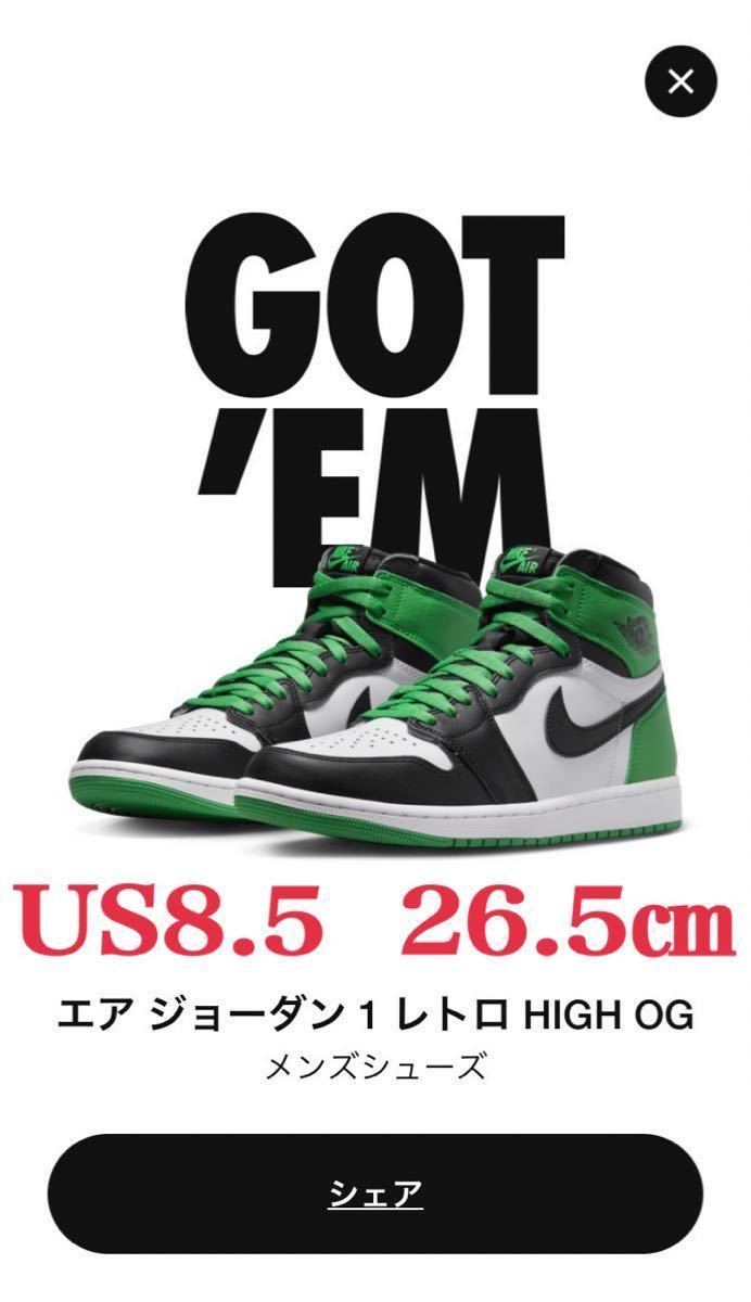 赤字超特価，送料無料 Nike Air Jordan 1 Retro High OG Celtics/Black