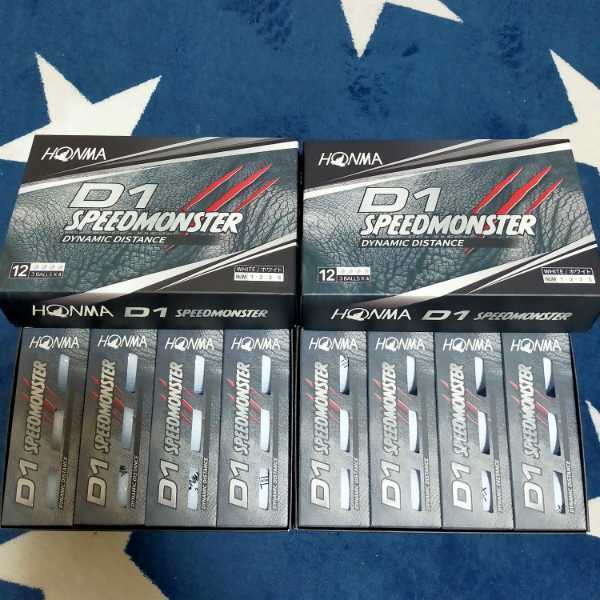 即決　2ダース　送料込み　ホンマ ゴルフ ボール D1 スピードモンスター　 SPEED MONSTER　ホワイト 　新品