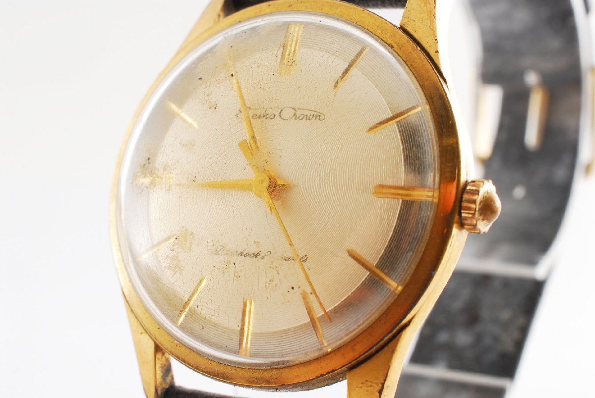 稼働90s vintage seiko ラウンド ゴールド メンズ腕時計qz 稼働90s 