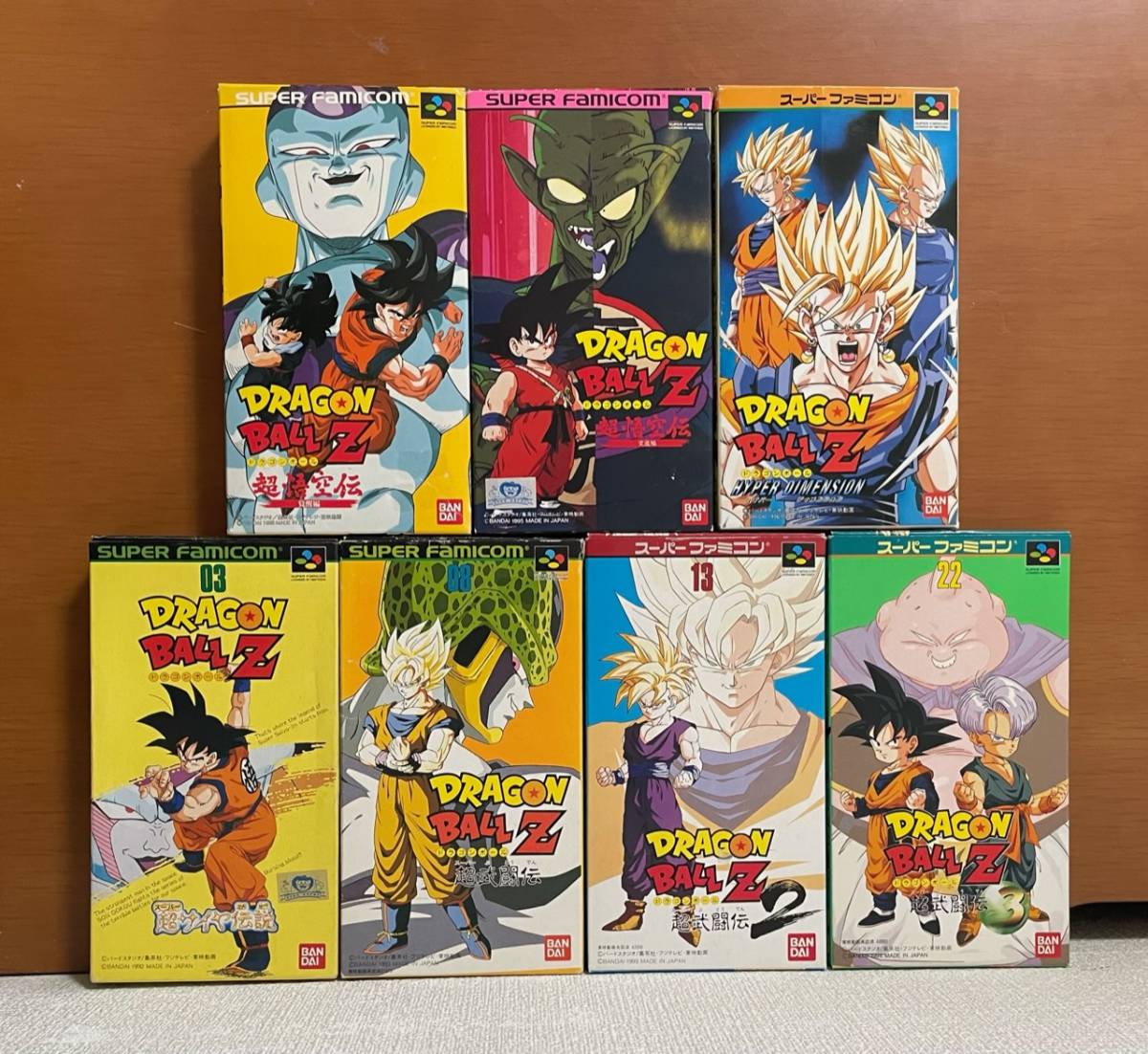 SFC ドラゴンボールＺ 箱説付き BANDAI スーパーファミコン版7本セット