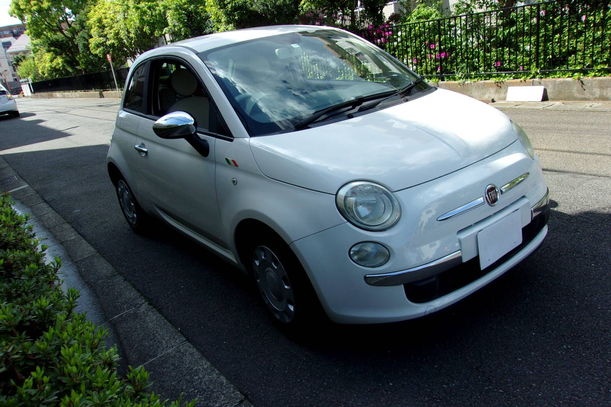 車検長～ぃ 24年 フィアット500 1.2 ポップ　アイドリングストップ　　検R6年12月 　 A/T（ マニュアルモード付） 落札後 即ご使用可