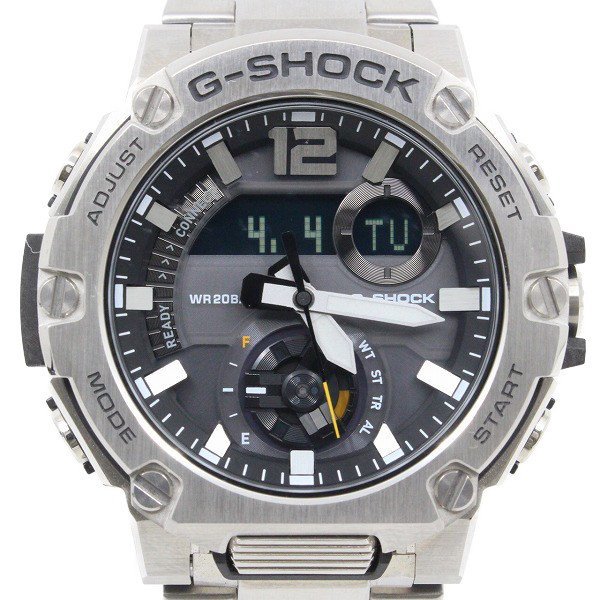 【訳あり品】カシオ G-SHOCK Gスチール 海外モデル Bluetooth タフソーラー メンズ 腕時計 GST-B300E-5ADR 替えバンド2本付【いおき質店】