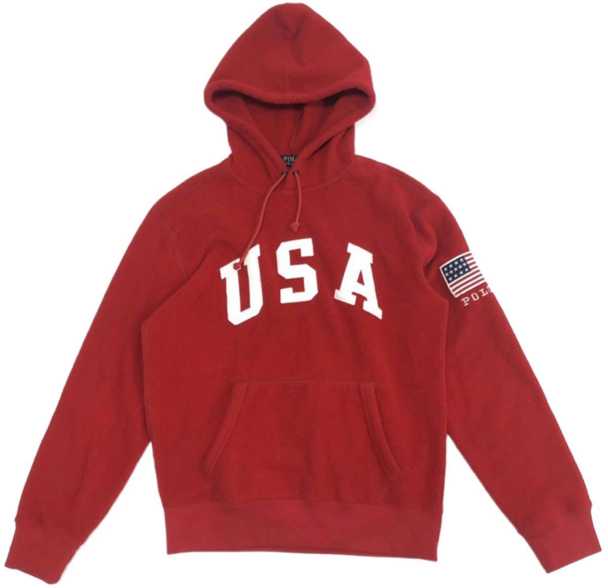 Polo Ralph Lauren ビッグポニー ジップパーカー レッド 星条旗 ポロ