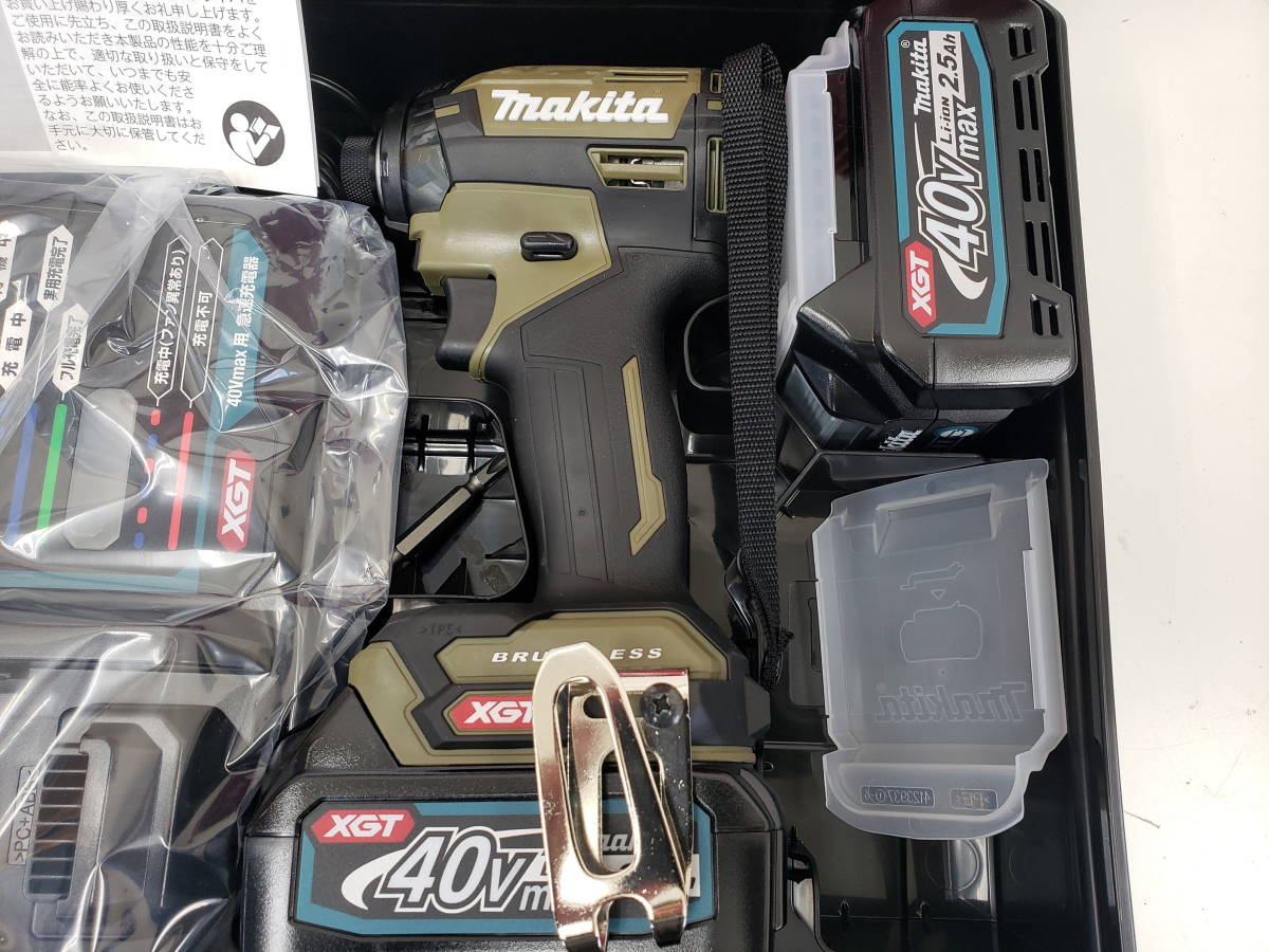 新品未使用】 Makita TD002GRDXO Olive オリーブ色 40V バッテリー2個 