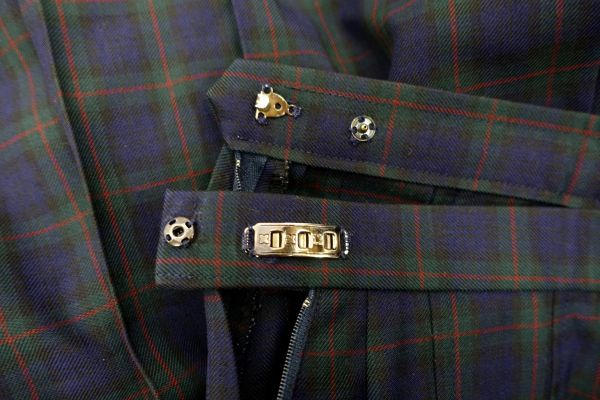 ny_1551 京都府 京都市立栗陵中学 冬服 緑ブレザー制服 上下セット 