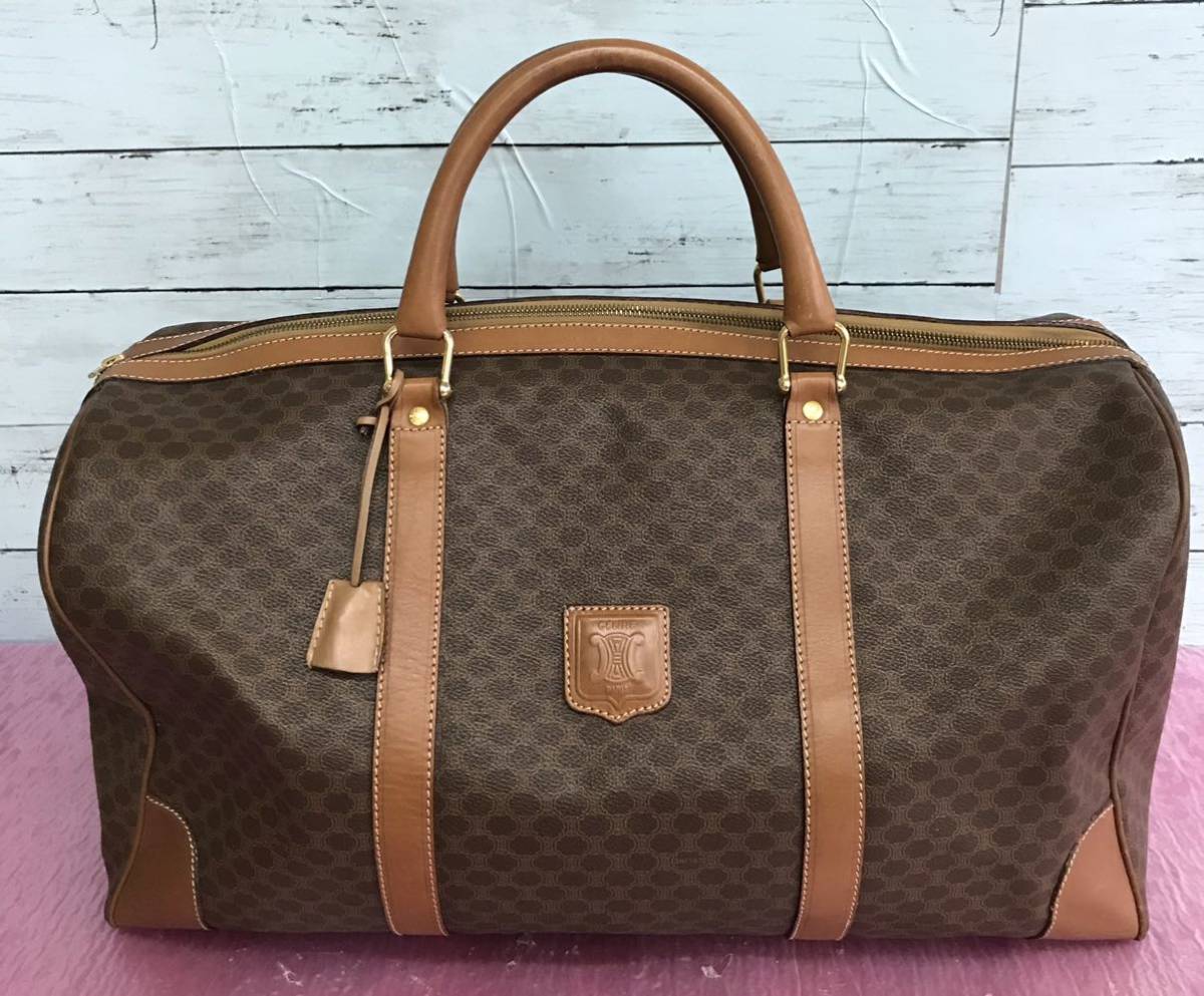 CELINE セリーヌ マカダム柄 M12 バッグ ハンドバッグ ボストンバッグ 