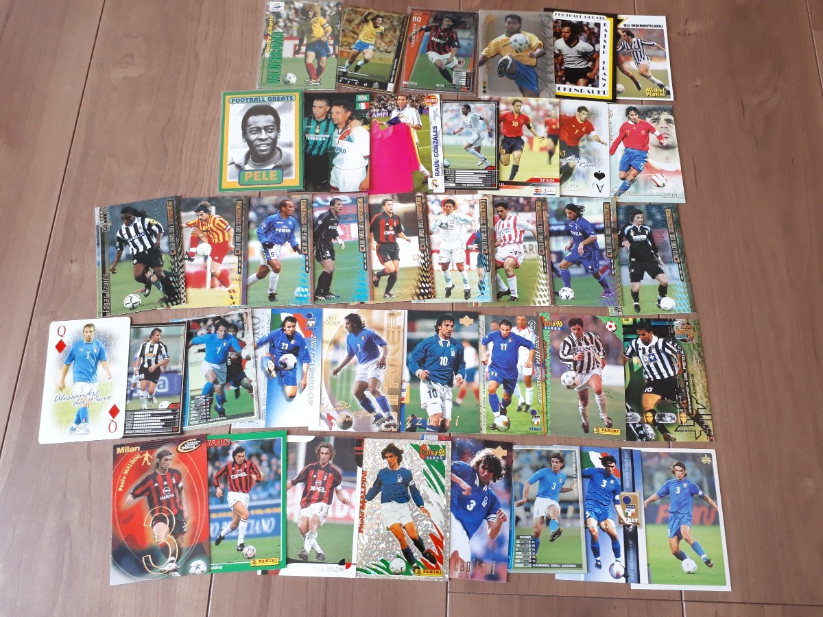 希少 サッカー カード PANINI Futera CALCIO FIFA 色々 まとめセット MALDINI PELE Romario DAVIDS DEL PIERO 他