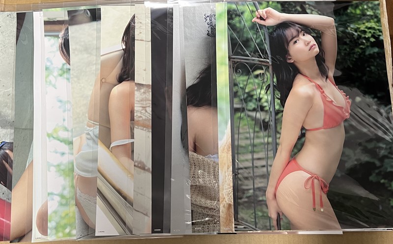 永尾まりや　グラドル×楽天コレクション　お風呂ポスター12枚コンプ　缶バッチ4種