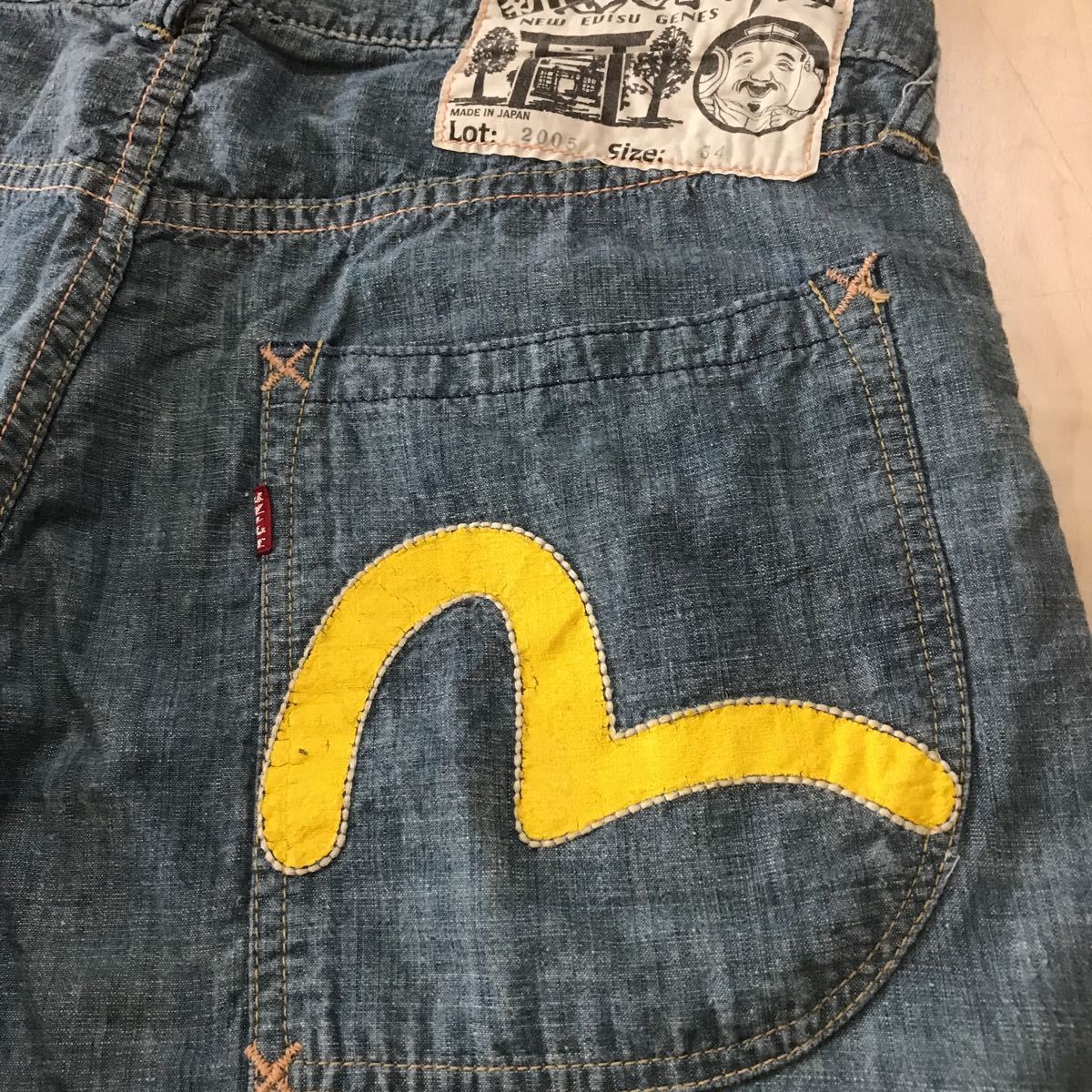 EVISU エヴィス デニム ハーフパンツ ビッグカモメ 2001 30-通販 価格