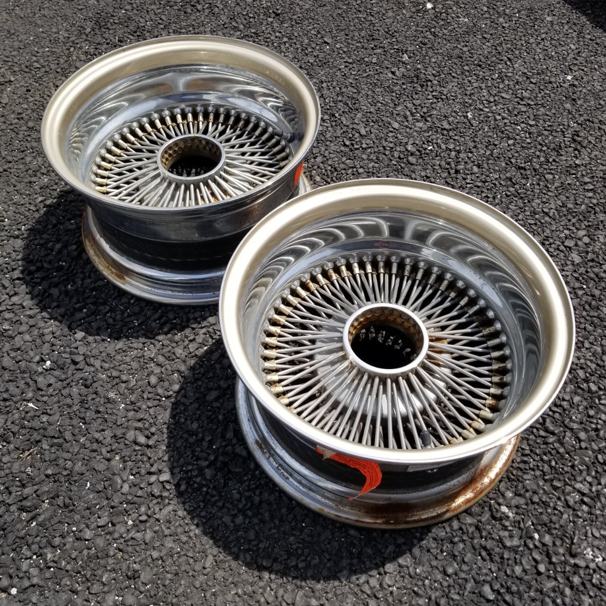 当時物 DAYTON デイトン ワイヤーホイール 14in 7J -40 P175/70R14  