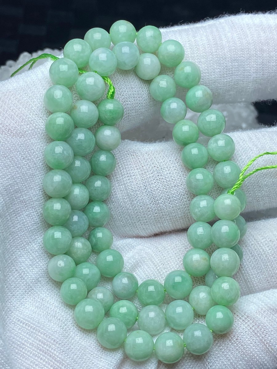 即決 0927h1059 天然美品 ★【20Aヒスイ翡翠】★ 1連 6mm 40cm（新品）