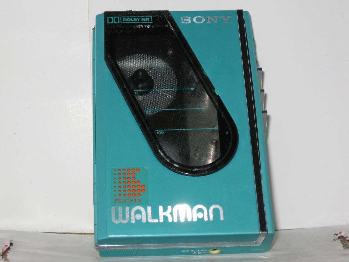 ジャンク SONY カセットウォークマン WM-30 エメラルドグリーン SONY