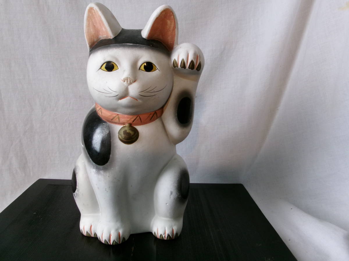まねきねこ 土人形 大正～昭和 縁起物 インテリア 等