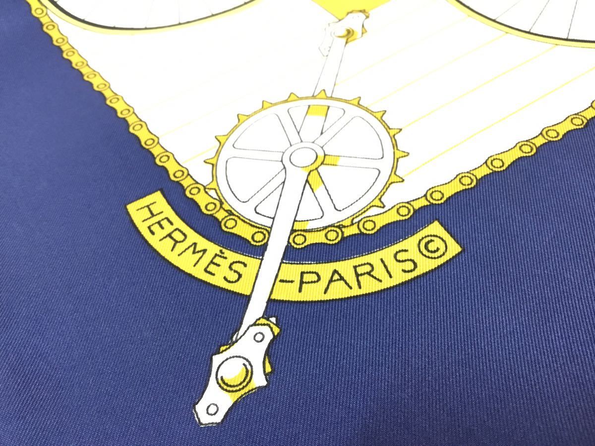 [K‐R5.4.21] HERMES カレ90 レベカネス★エルメス スカーフ☆自転車 レディース シルク ヘアバンド バッグ持ち手 チャーム 売り切り!!