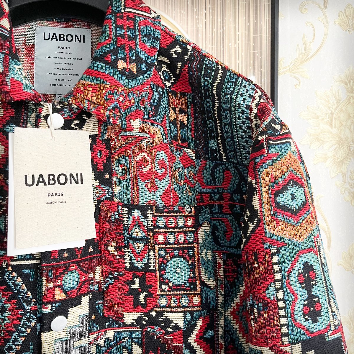 安心保証付き 高級EU製＆定価7万◇UABONI*Paris*上下セット*ユアボニ
