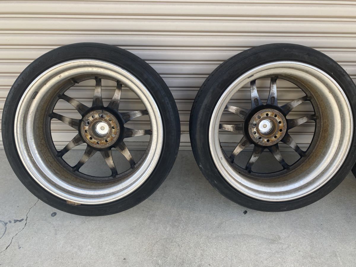 希少 WORK ワーク XSA XS4 04C 戦 アルミ ホイール 深リム メッキ 19 