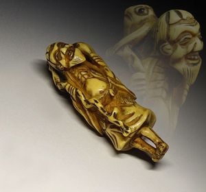 在銘含む 時代物 根付 帯留 印材 鏡蓋 色々