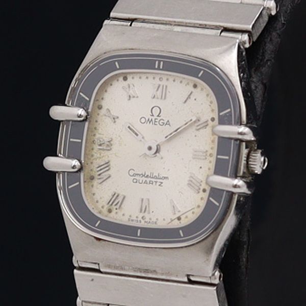 1円 稼働 オメガ コンステレーション 6051/085 1450 QZ シルバー文字盤 レディース腕時計 OGH 0933100