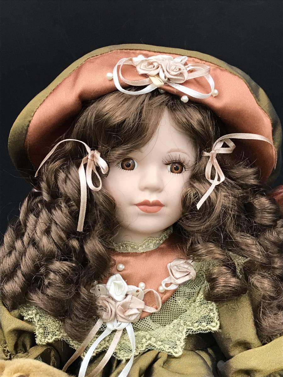 0426-02 レトロ 人形 2体まとめて 西洋 ビスクドール 椅子付き  